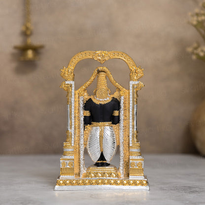 Lord Balaji (Srinivasa Mangapuram) Idol - Gold & Silver Plated (8 Inch)