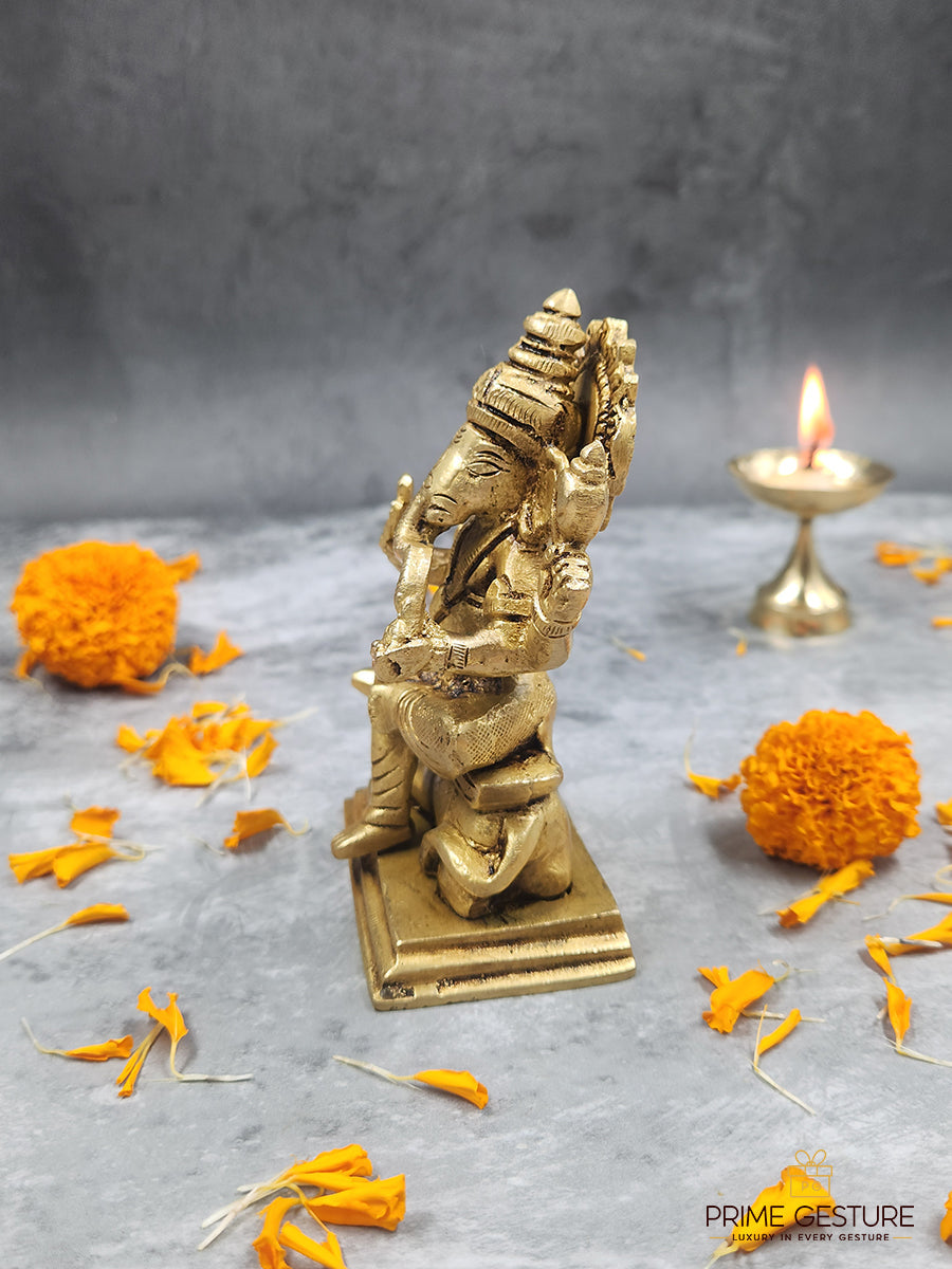 Sarva Siddhi Brass Lord Ganesha Idol