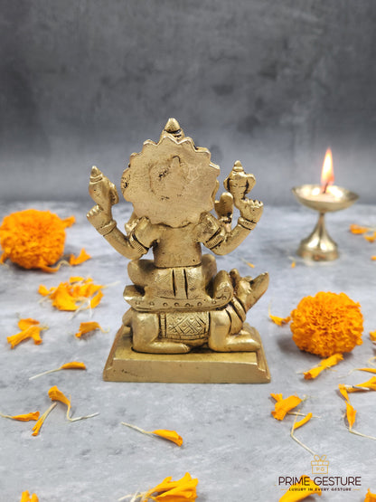 Sarva Siddhi Brass Lord Ganesha Idol