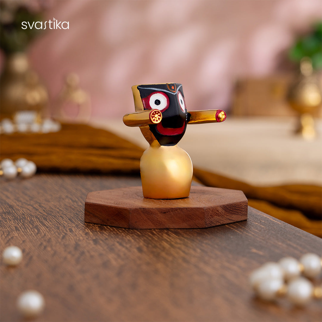 Lord Jagannath Murti - Gold Plated (2.75 Inch)