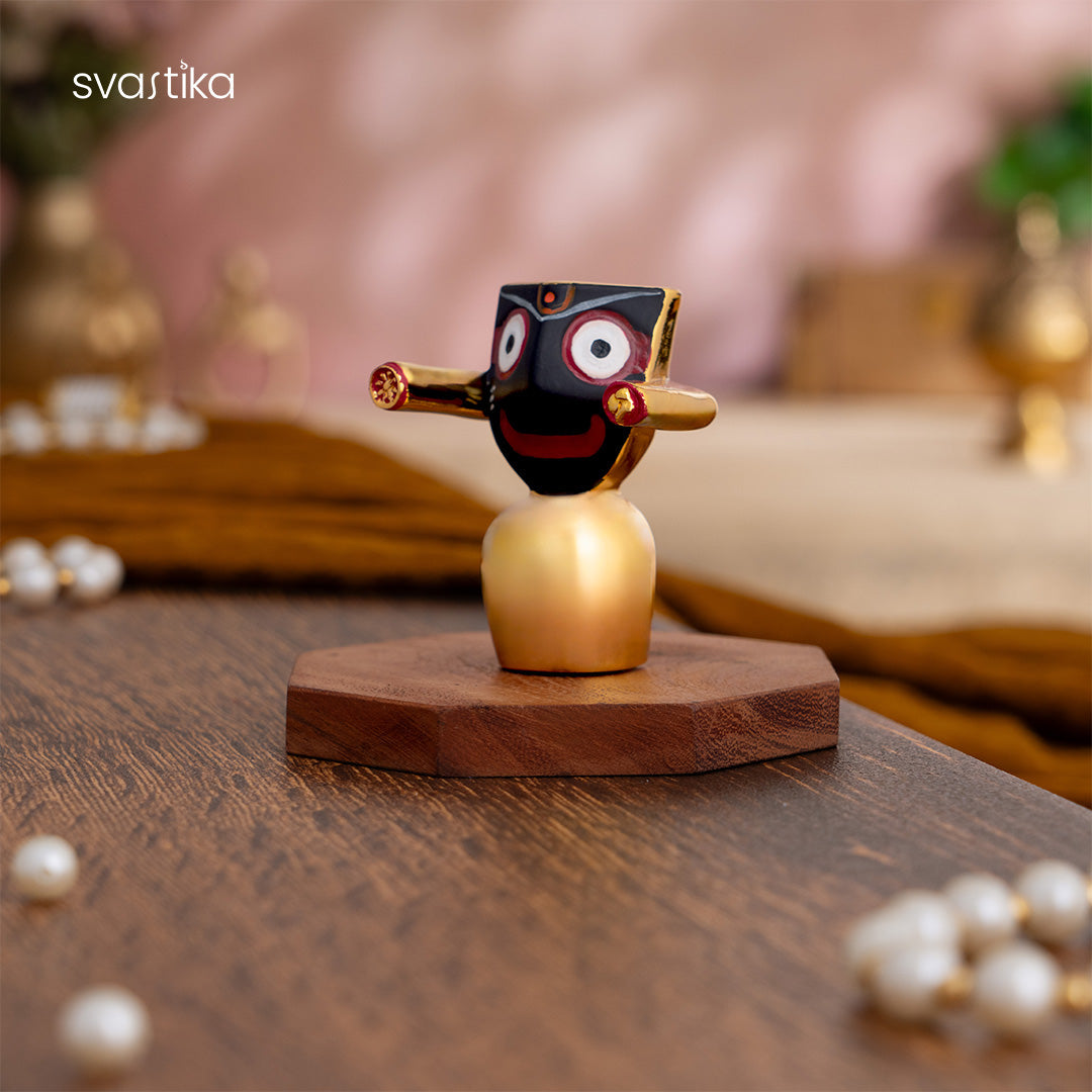 Lord Jagannath Murti - Gold Plated (2.75 Inch)