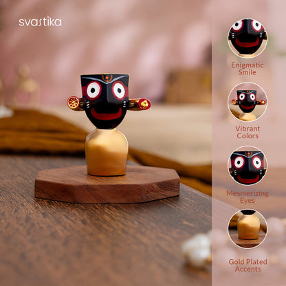Lord Jagannath Murti - Gold Plated (2.75 Inch)