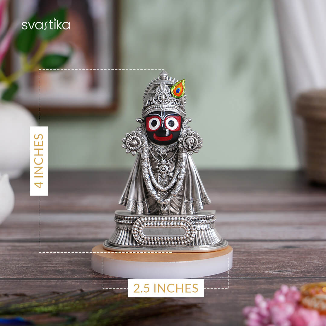 Svastika  Rajadhiraj Lord Jagannath Idol (999 Silver Plated)