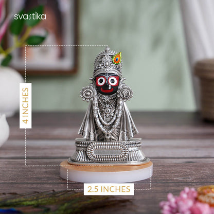 Svastika  Rajadhiraj Lord Jagannath Idol (999 Silver Plated)
