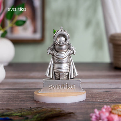 Svastika  Rajadhiraj Lord Jagannath Idol (999 Silver Plated)