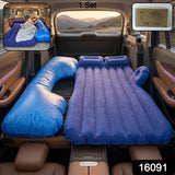 Portable Car Air Mattress Bed Set With Pump  Pillows Inflatable (Blue)