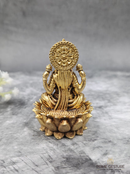 Brass Laxmi Ji Idol – Grace, Comfort & Prosperity for Your Space