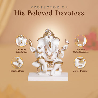 Seated Ganesh Idol on Mushak