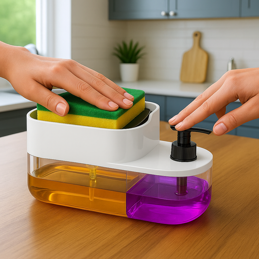 3-in-1 Kitchen Sink Organizer & Soap Dispenser