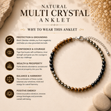 Natural Multi Crystal Anklet