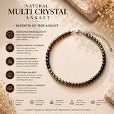 Natural Multi Crystal Anklet