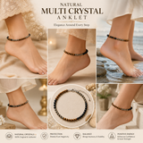 Natural Multi Crystal Anklet