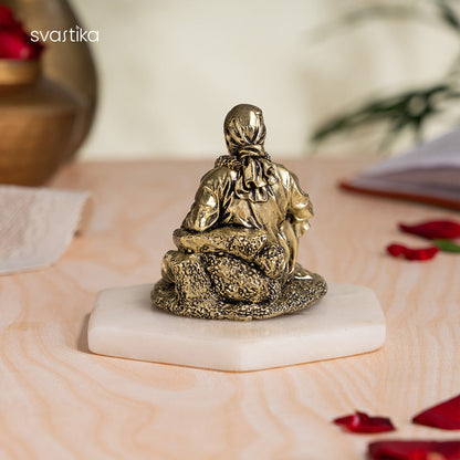 Sitting Brass Sai Baba Murti (3 Inch)