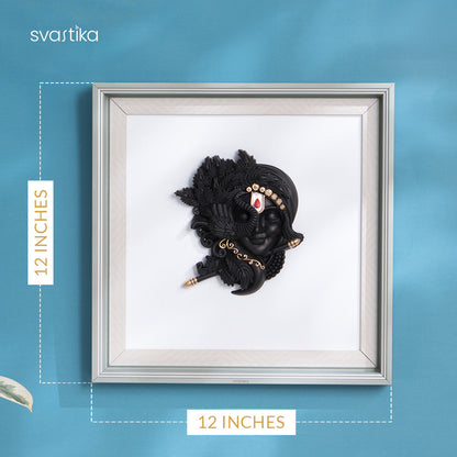 Krishna in Stillness - Murti Frame Wall Decor (12 inch)