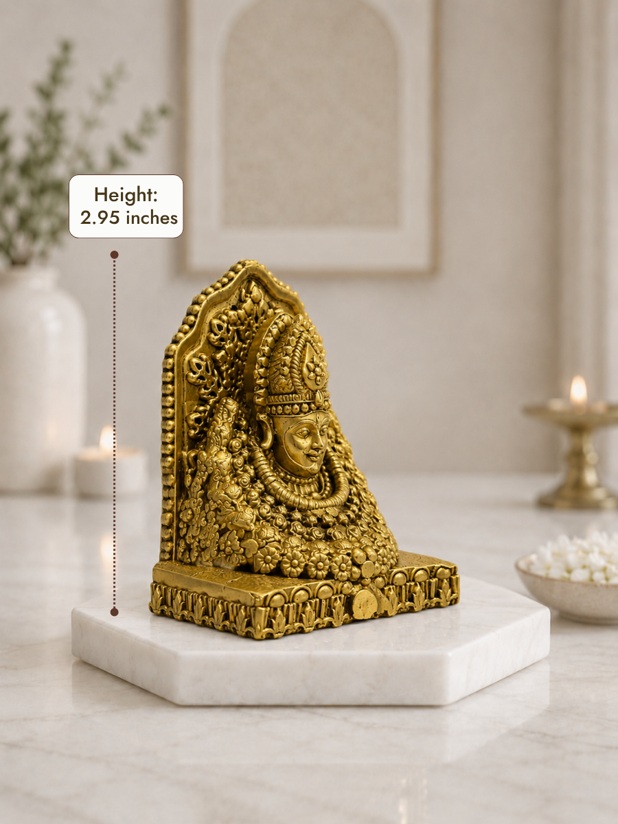 Pure Brass Khatu Shyam Ji Idol for Home Temple, Office & Spiritual Decor