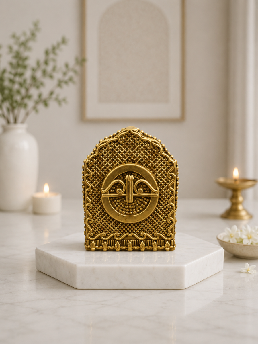 Pure Brass Khatu Shyam Ji Idol for Home Temple, Office & Spiritual Decor