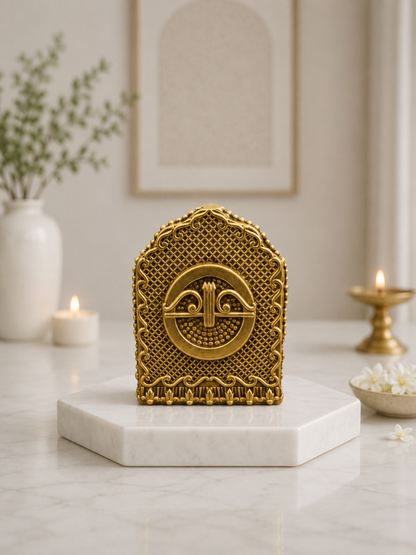 Pure Brass Khatu Shyam Ji Idol for Home Temple, Office & Spiritual Decor