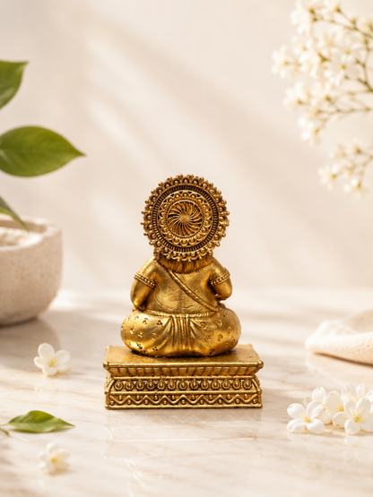 Pure Brass Kuber Ji Idol for Home Temple, Office & Wealth Corner