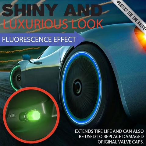 Essential for night travel: fluorescent tire caps