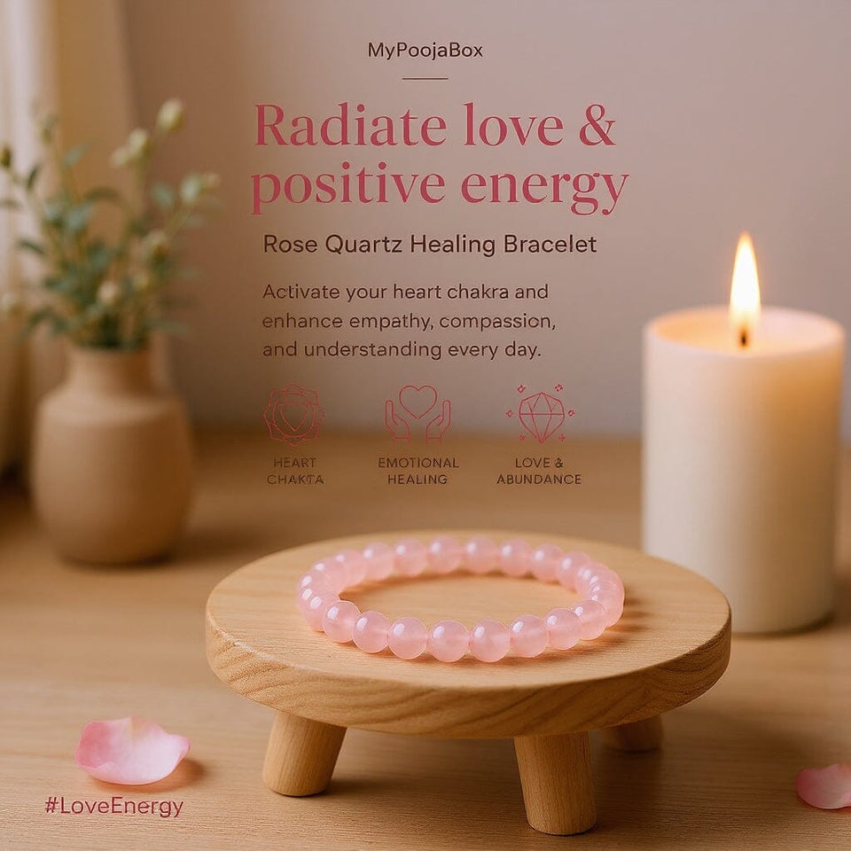 Rose Quartz Crystal Healing Bracelet | Love Stone