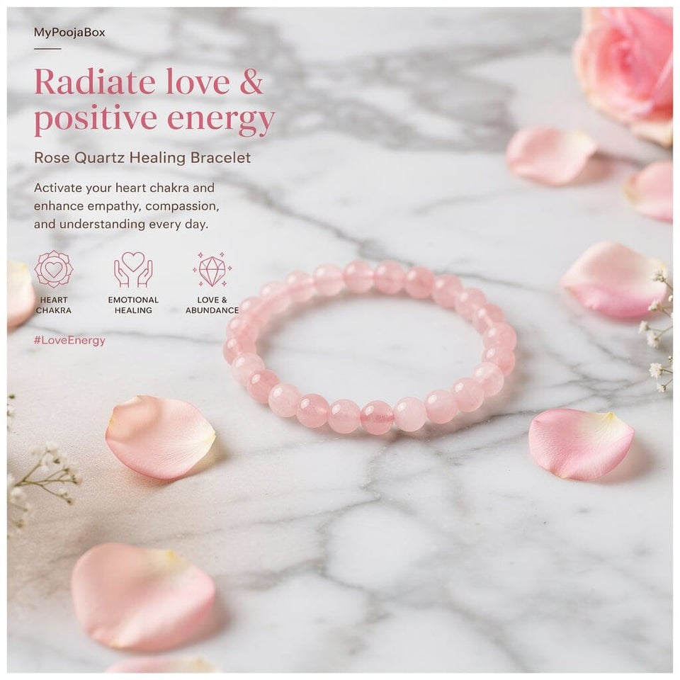 Rose Quartz Crystal Healing Bracelet | Love Stone