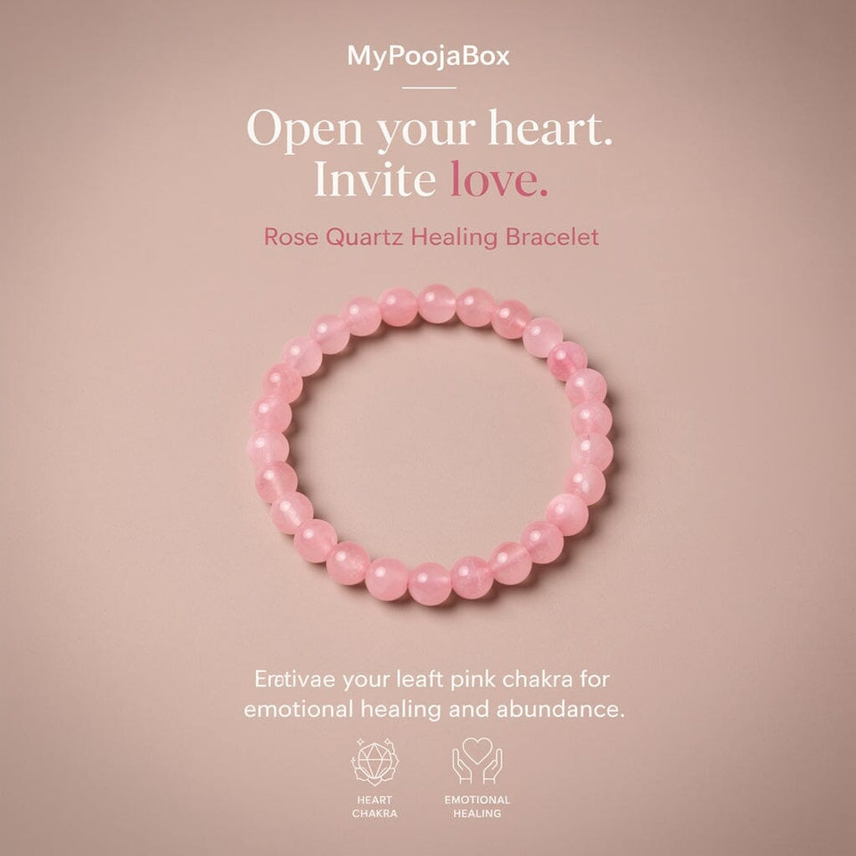 Rose Quartz Crystal Healing Bracelet | Love Stone