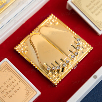 Svastika Radhe Krishna Pocket Temple - Gold Plated