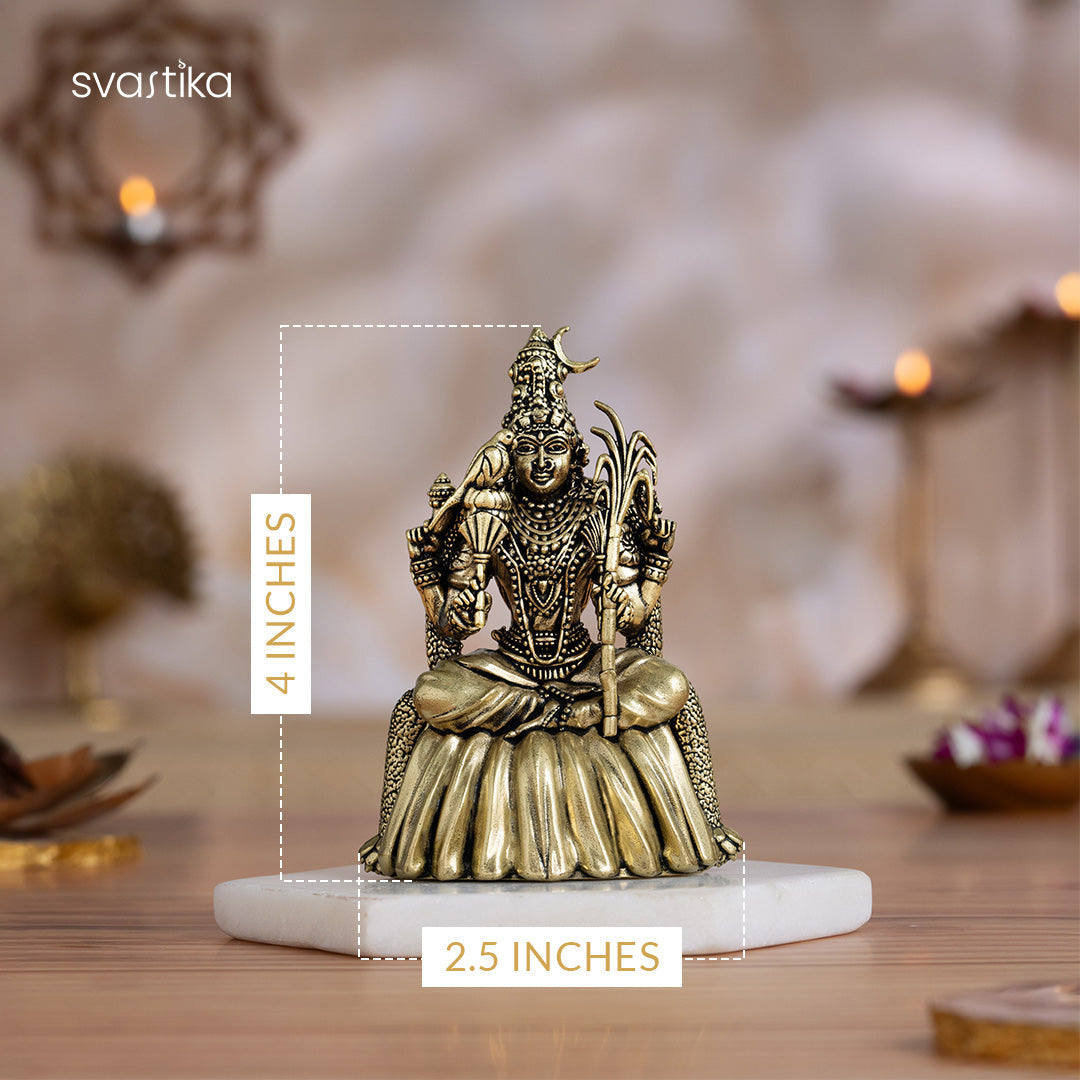 Brass Rajarajeshwari Idol (4 Inch)