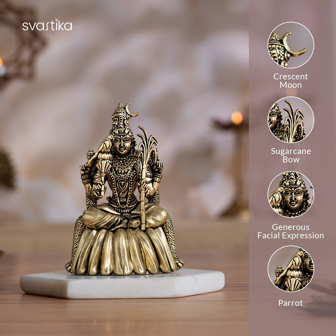 Brass Rajarajeshwari Idol (4 Inch)