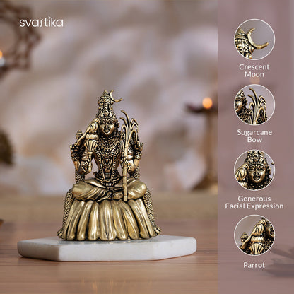 Brass Rajarajeshwari Idol (4 Inch)