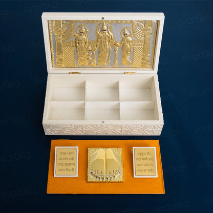 Svastika Ram Darbar Pocket Temple - Gold Plated