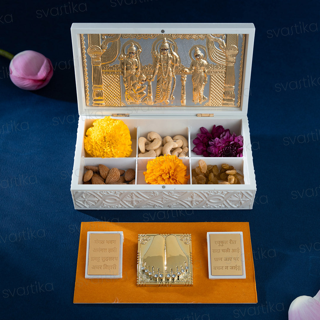 Svastika Ram Darbar Pocket Temple - Gold Plated