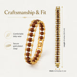 Gold Plated Rudraksha Bead Bracelet - 5 Mukhi