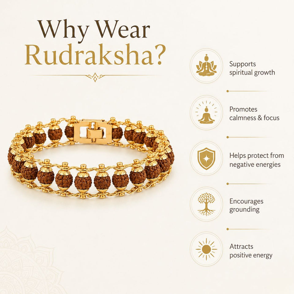 5 Mukhi Double layer with Single layer Rudraksha bracelet combo