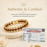 Gold Plated Rudraksha Bead Bracelet - 5 Mukhi