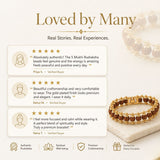 Gold Plated Rudraksha Bead Bracelet - 5 Mukhi