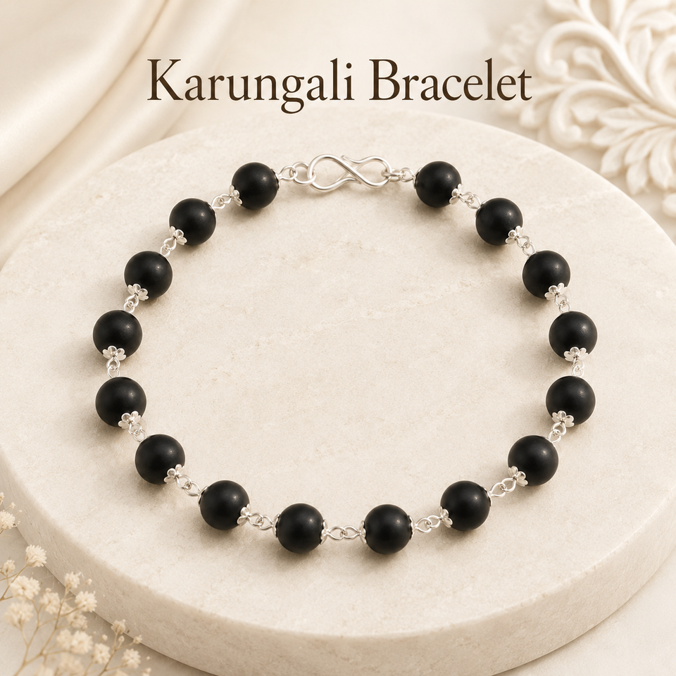 Karungali Bracelet (Silver Plated)