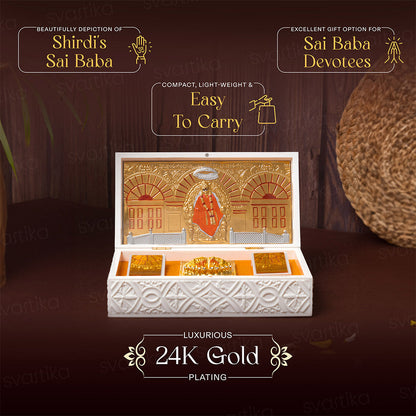 Svastika Sai Baba Pocket Temple -  Gold Plated