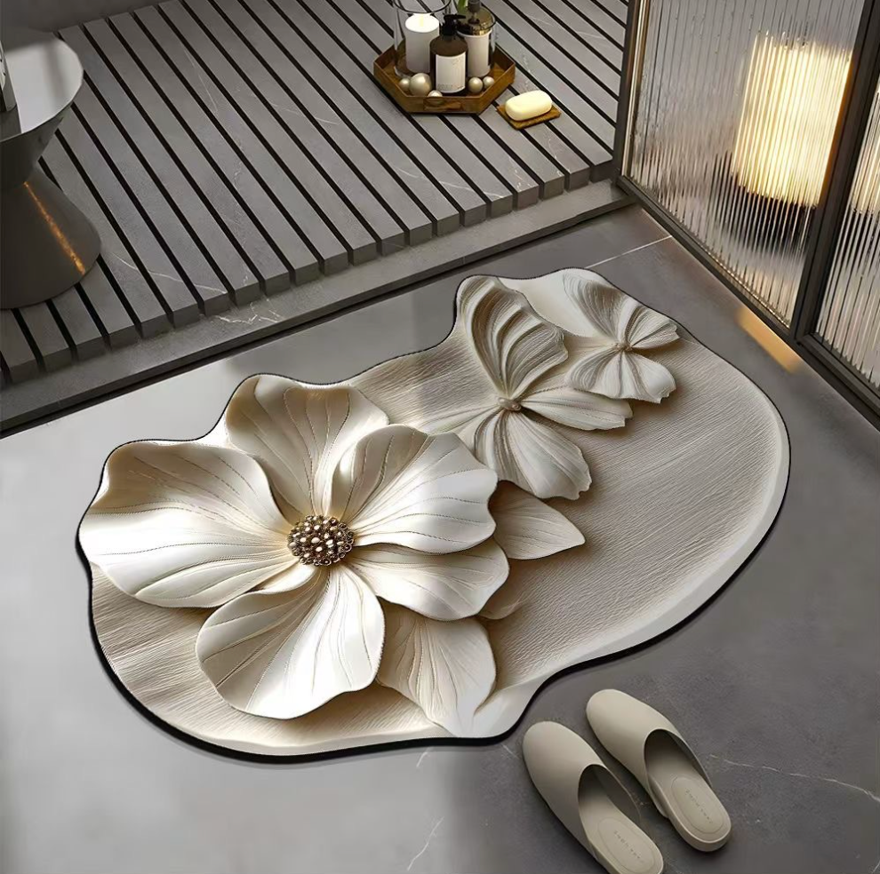 3D Luxury Floral Non-Slip Floor Rug (Random Designs)