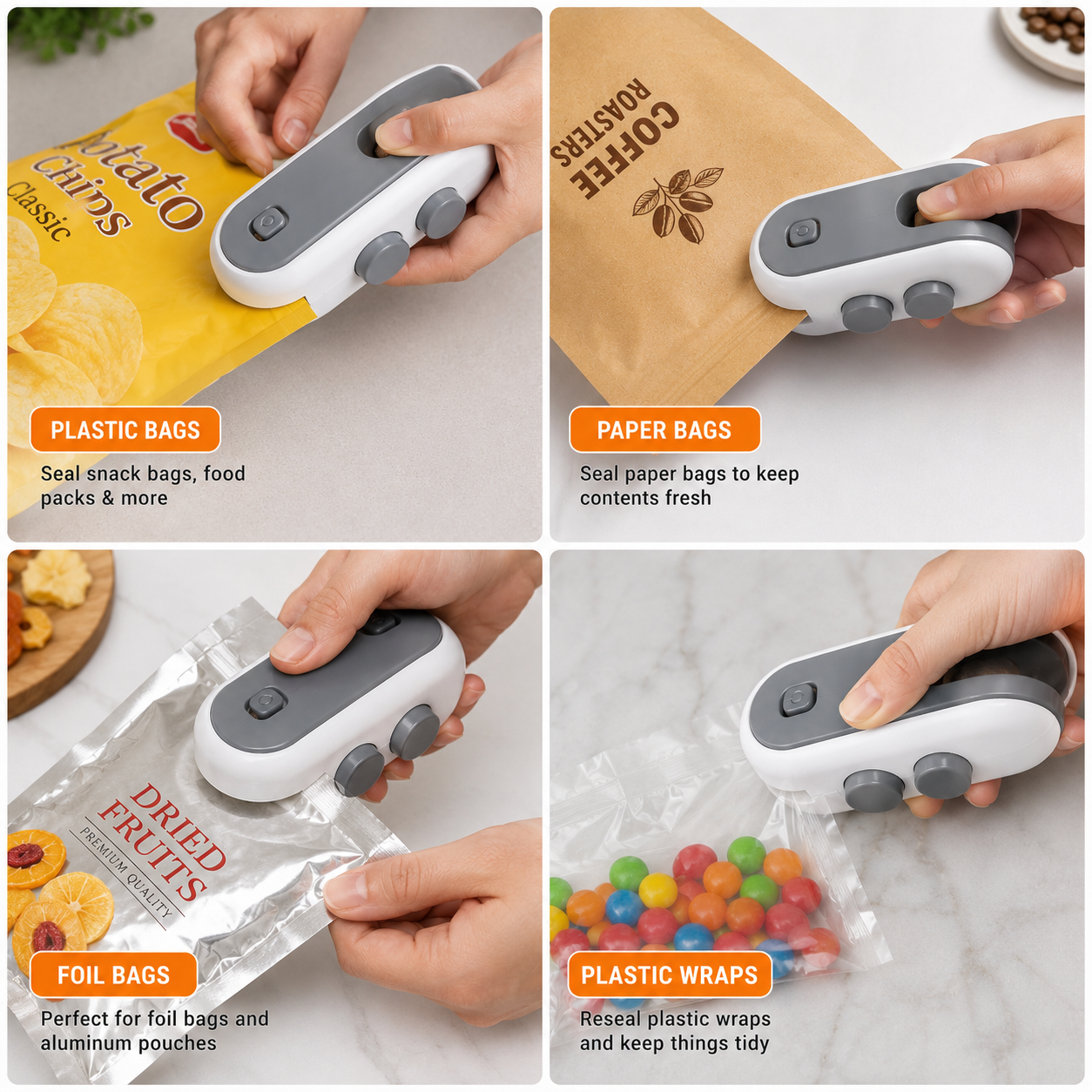 Portable 2-in-1 Mini Bag Sealer & Cutter