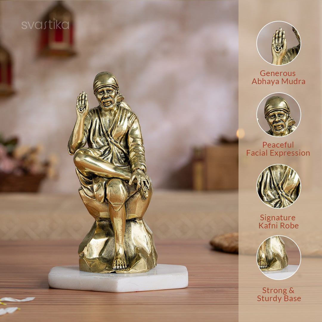 Brass Shirdi Sai Baba Statue