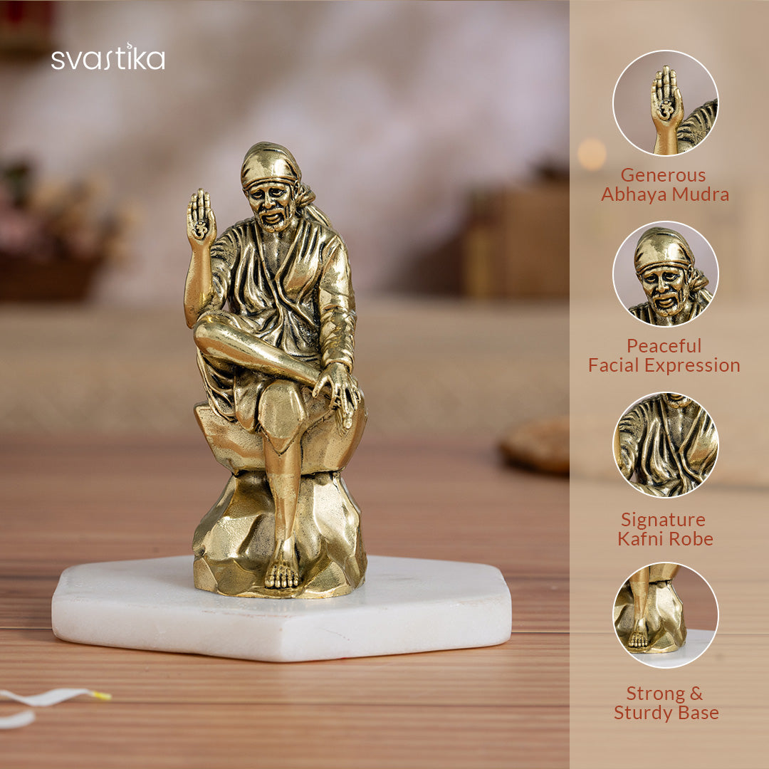 Brass Shirdi Sai Baba Statue