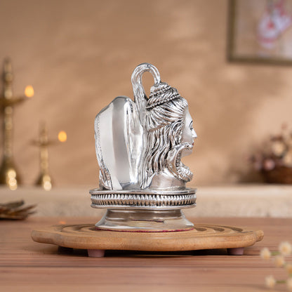 Shiv Parvati Ganesh Murti - Silver Plated (5 Inch)