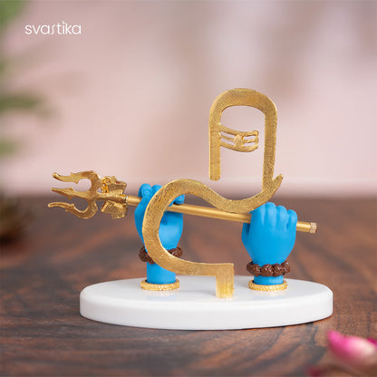 Shivji Divine Hands Car Dashboard Idol - Gold Plated (5 Inch)