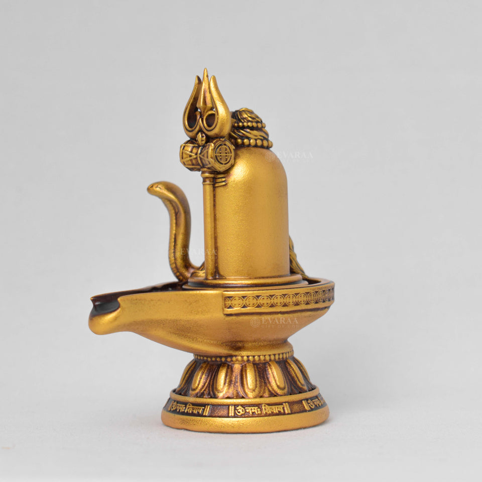 Shivling with Trishul & Damru God Idol