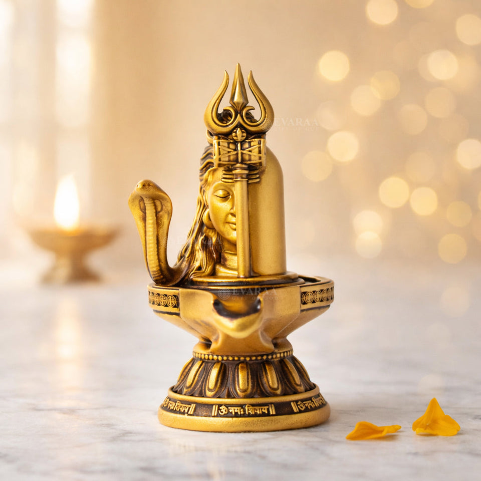 Shivling with Trishul & Damru