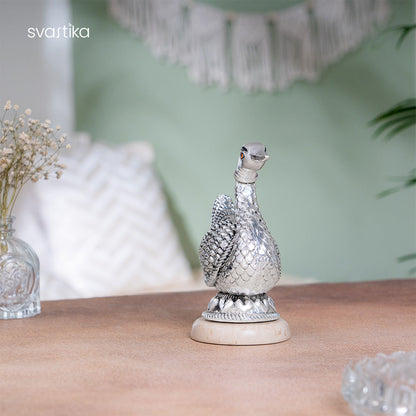 Swan of Serenity – Silver Plated Decor (6 Inch)