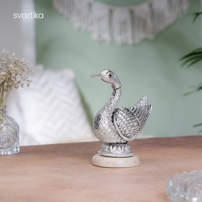 Swan of Serenity – Silver Plated Decor (6 Inch)