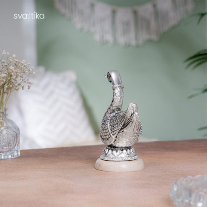Swan of Serenity – Silver Plated Decor (6 Inch)