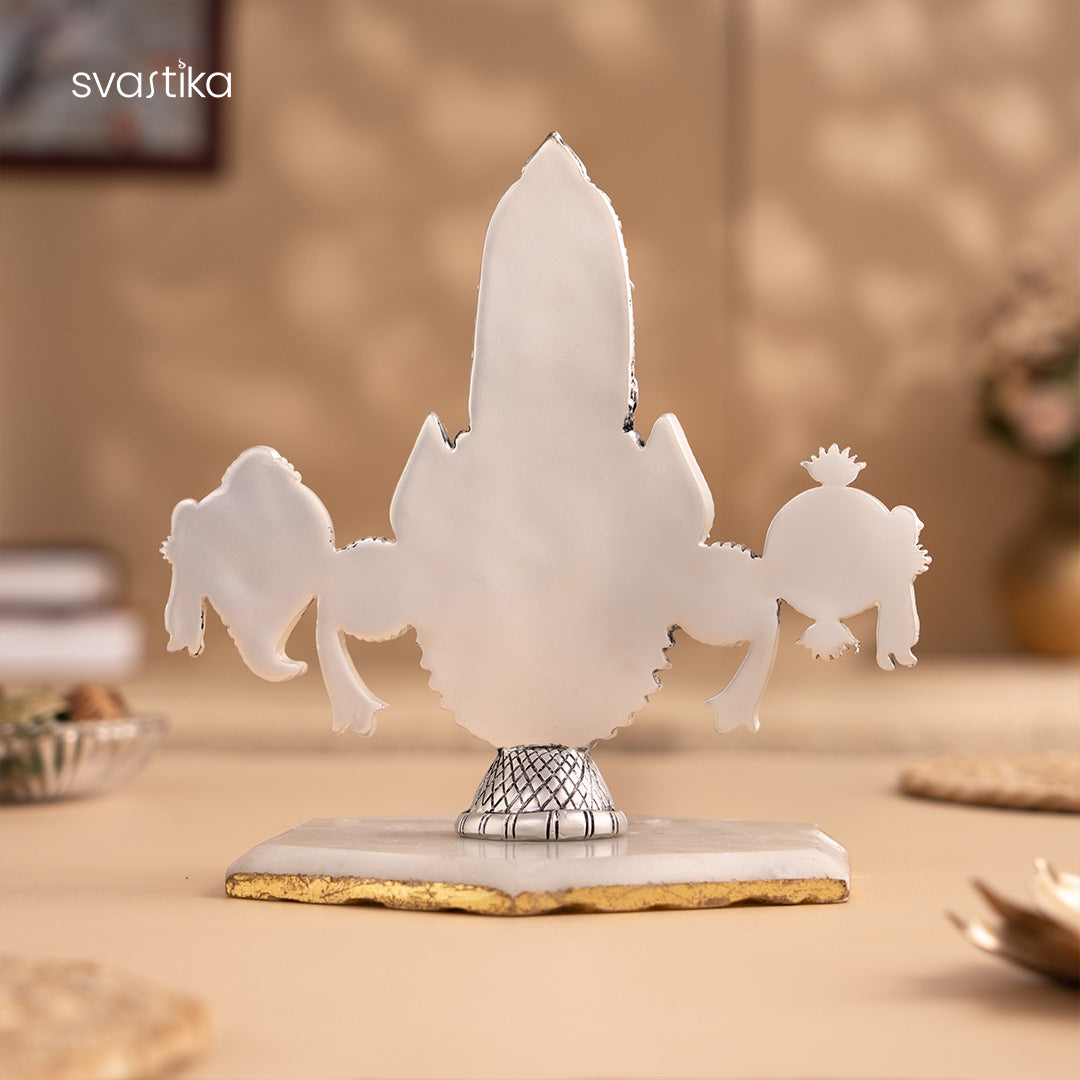 Lord Balaji Face Idol | Pure Silver Plated